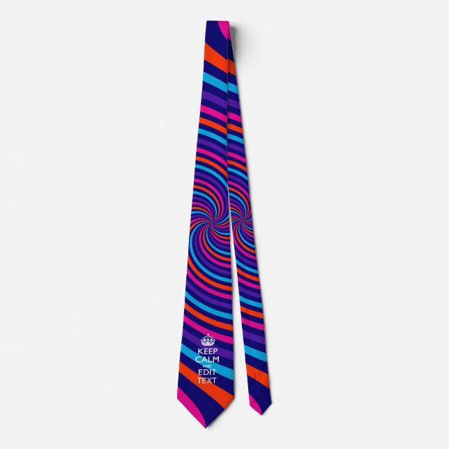 Personalize Your Keep Calm and Multicolored Twist Tie (Front)