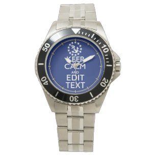 Personalize Your Nautical Keep Calm And Edit Text Watch