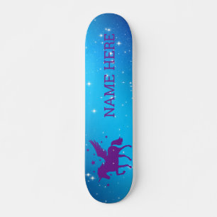 Personalize Your Own Colorful Magical Unicorn Skateboard
