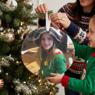Personalize Your Photo CHRISTMAS Acrylic Ornament