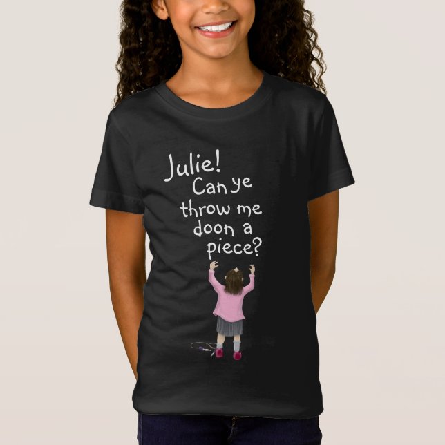 Personalizeable. Scottish ‘jeely piece’ kid T-Shirt (Front)