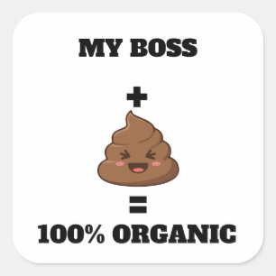 Personalized 100% Organic Poop Sticker - Custom Na