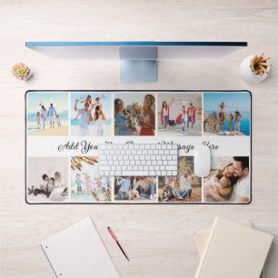 Personalized 10-Photo Collage Desk Mat