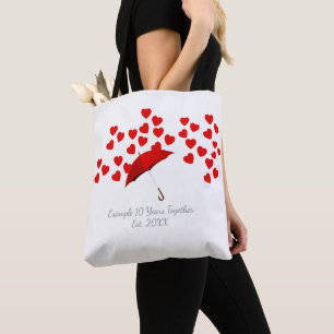Personalized 10 Years Together Anniversary Tote Bag