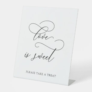 Personalized 10x12 “Love is Sweet" Wedding Table  Pedestal Sign