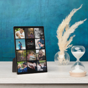Personalized 11 Photo collage Best Dad ever gift Plaque