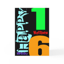 Personalized 16th Birthday POP Greeting Card