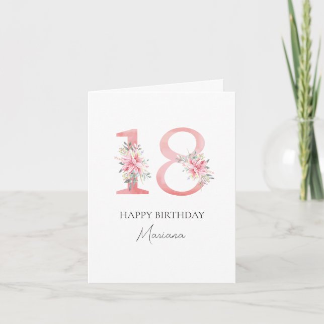 Personalized 18 years card (Front)