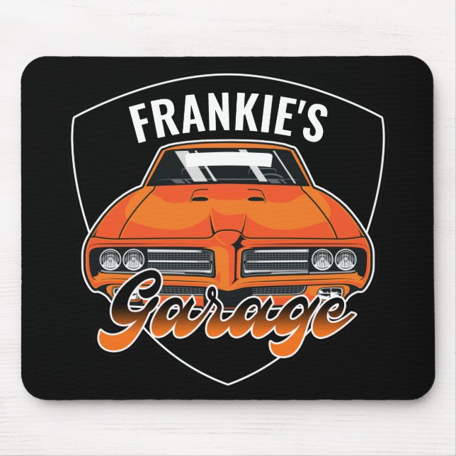 Personalized 1969 Ram Air 400 Muscle Car Garage Mouse Mat (Front)