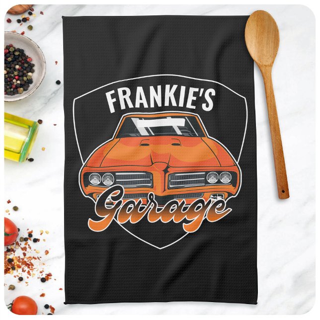 Personalized 1969 Ram Air 400 Muscle Car Garage  Tea Towel (Creator Uploaded)