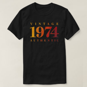 Personalized 1974 Print, Retro Inspired Birthday T-Shirt