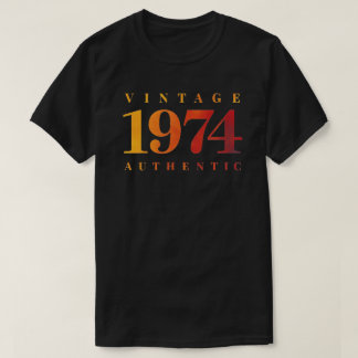 Personalized 1974 Print, Retro Inspired Birthday T-Shirt