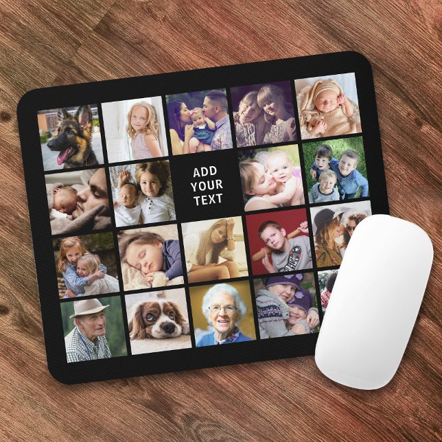 Personalized 19 Square Photo Collage Mouse Mat (Creator Uploaded)