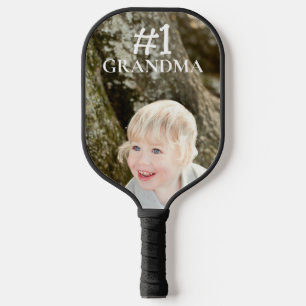 PERSONALIZED #1 Grandma Kid Photo Name Pickleball Paddle