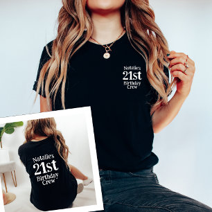 Personalized 21st Birthday Squad Custom Name Age T-Shirt