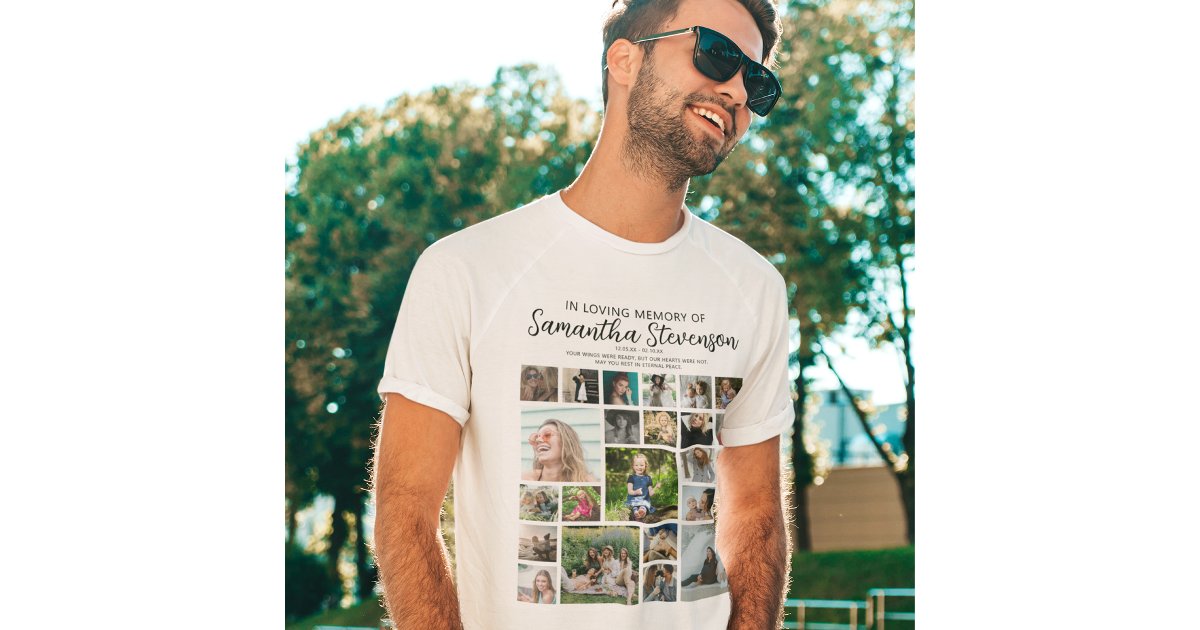 Personalized 24 Photo Collage Memorial Zazzle