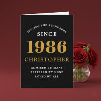 Personalized 40th Birthday Born 1986 Vintage Black