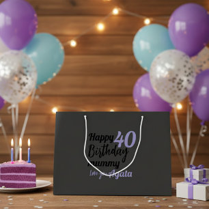 Personalized 40th Birthday Gift Bag for Mom 