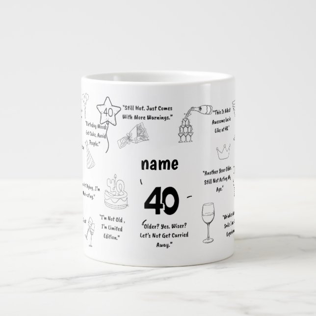 Personalized 40th Birthday Mug (Front)