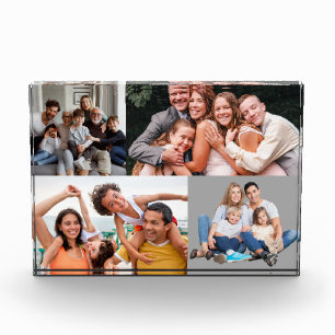 Personalized 4-Photo Family Acrylic Block