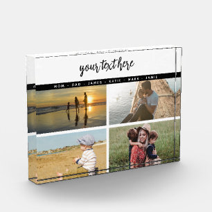 Personalized 4 Photo Family Love Memories  Block