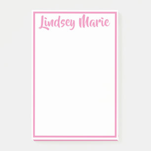 PERSONALIZED 4" x 6" name Post-It notes