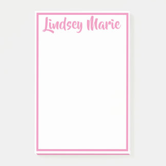PERSONALIZED 4" x 6" name Post-It notes