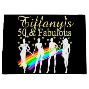 PERSONALIZED 50 AND FABULOUS AWESOME DIVA GIFT BAG