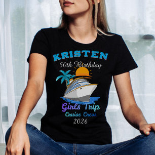 Personalized 50th Birthday Cruise Matching girls T-Shirt