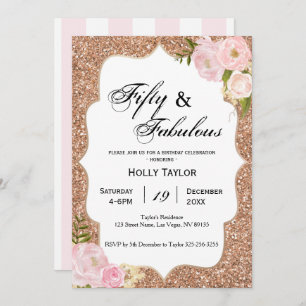 Personalized 50th birthday invitation