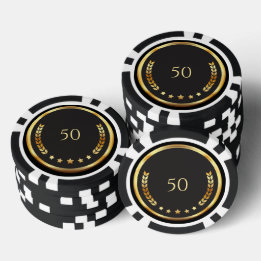 Personalized 50th Birthday Poker Chips