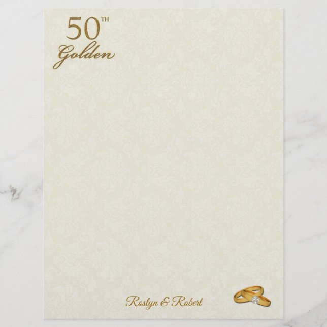 Personalized 50th Golden Wedding Anniversary (Front)