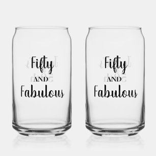 Personalized 50th Soda Glass