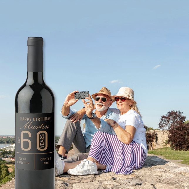 Personalized 60th Birthday wine label (Creator Uploaded)