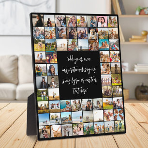 Personalized 64 Photo Collage With Quote Plaque