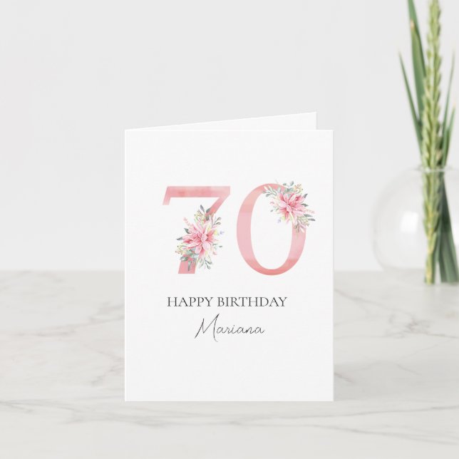 Personalized 70 years old card (Front)
