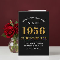 Personalized 70th Birthday Born 1956 Vintage Black