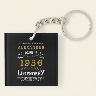 Personalized 70th Birthday Legend 1956 Vintage Key Ring