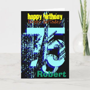 Personalized 75th Birthday Men Greeting Card