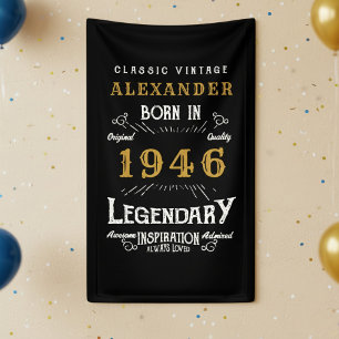 Personalized 80th Birthday 1946 Vintage Legend Banner