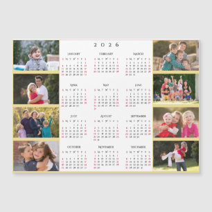 Personalized 8 Photo Collage 2026 Family Calendar