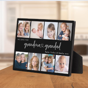 Personalized 8 Photo Grandparents We Love you Plaque