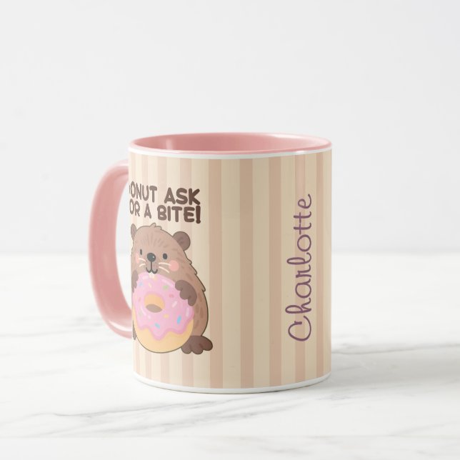 Personalized A fun play on words Castor & Dona Mug (Front Left)