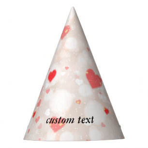 Personalized Abstract Colorful Hearts Pattern Party Hat