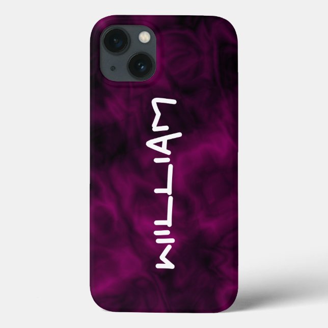 Personalized Abstract Purple iPhone Tough Case (Back)