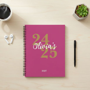 Personalized Academic Diary 2024-2025 Notebook