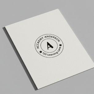 Personalized Academic Initial A Round Seal Stamp