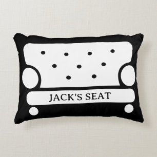 Personalized accent pillow for sofa or chair