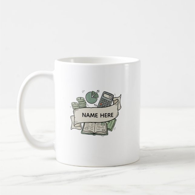 Personalized Accountant Finance Professional Coffe Coffee Mug (Left)