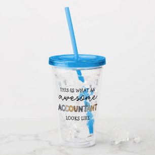 Personalized Accountant Funny Awesome Accountant Acrylic Tumbler